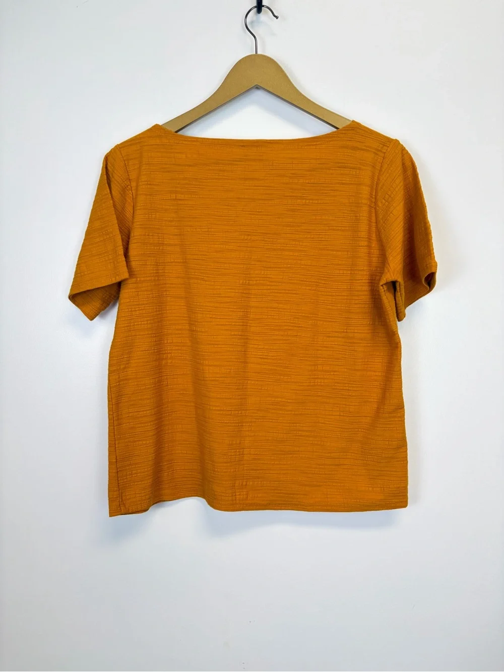 J. Crew Yellow Textured Short Sleeve Top
